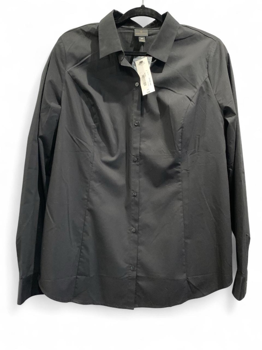 Worthington Black Collared Button-Down Shirt